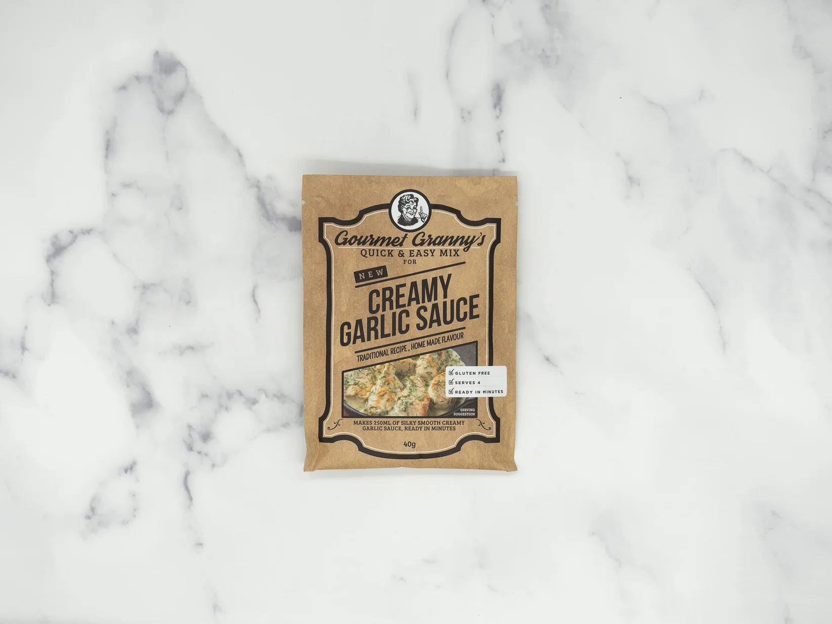 Gourmet granny's creamy garlic sauce