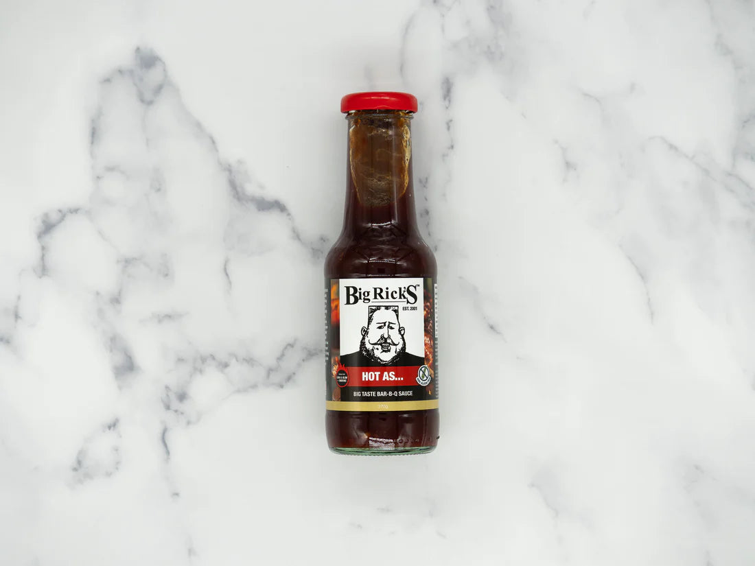 Big Rick's hot as bbq sauce